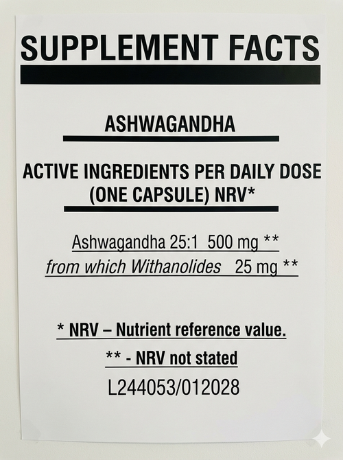 VooDoo Vit Ashwagandha Relieve 60 capsules